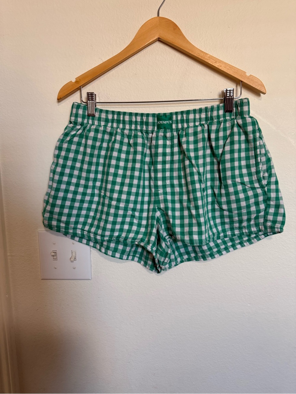 Joyspun Green Gingham Shorts
